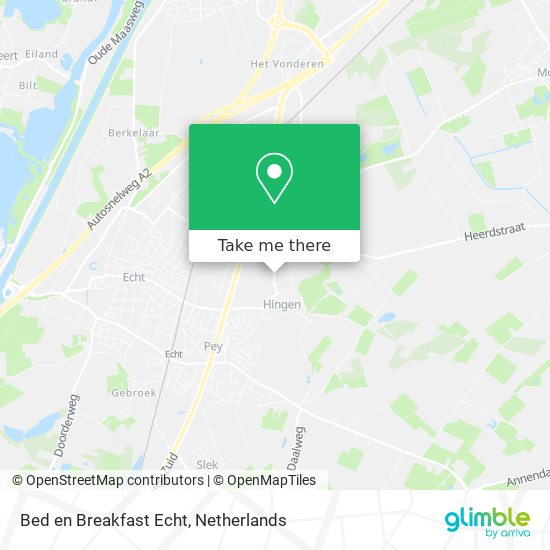 Bed en Breakfast Echt map