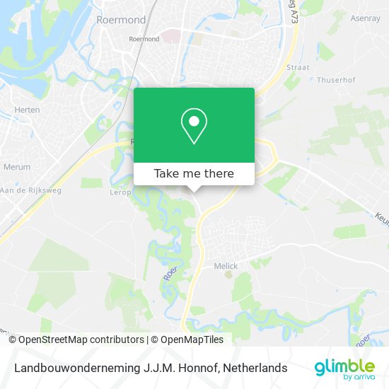 Landbouwonderneming J.J.M. Honnof map