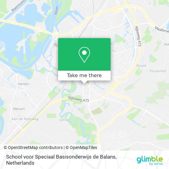 School voor Speciaal Basisonderwijs de Balans Karte