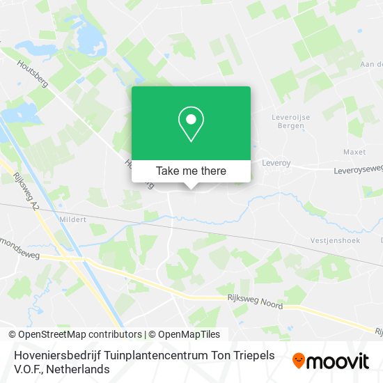 Hoveniersbedrijf Tuinplantencentrum Ton Triepels V.O.F. Karte