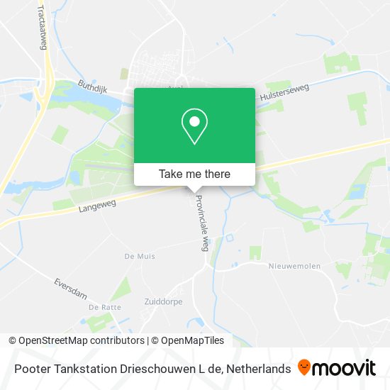 Pooter Tankstation Drieschouwen L de map