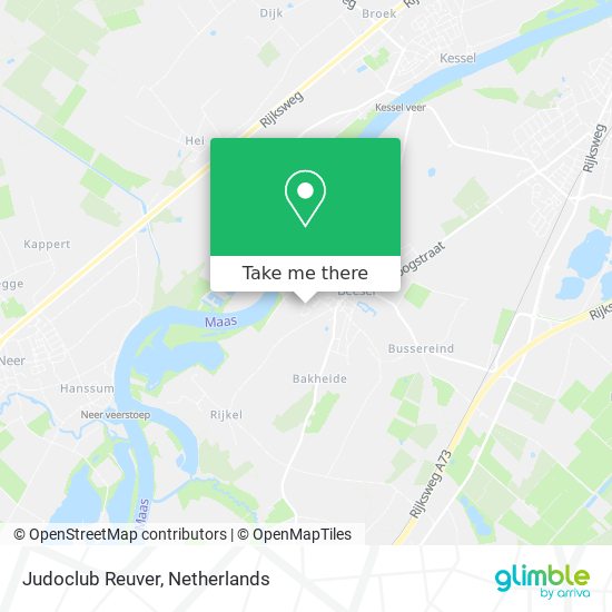 Judoclub Reuver map