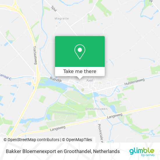 Bakker Bloemenexport en Groothandel map