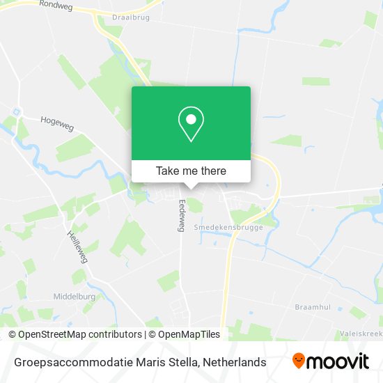 Groepsaccommodatie Maris Stella map