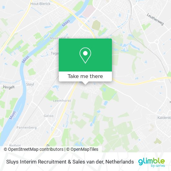 Sluys Interim Recruitment & Sales van der map