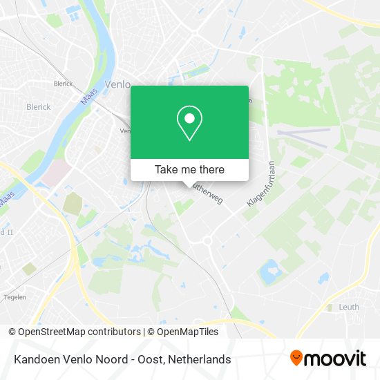 Kandoen Venlo Noord - Oost map