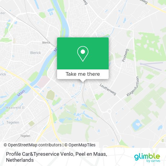 Profile Car&Tyreservice Venlo, Peel en Maas map