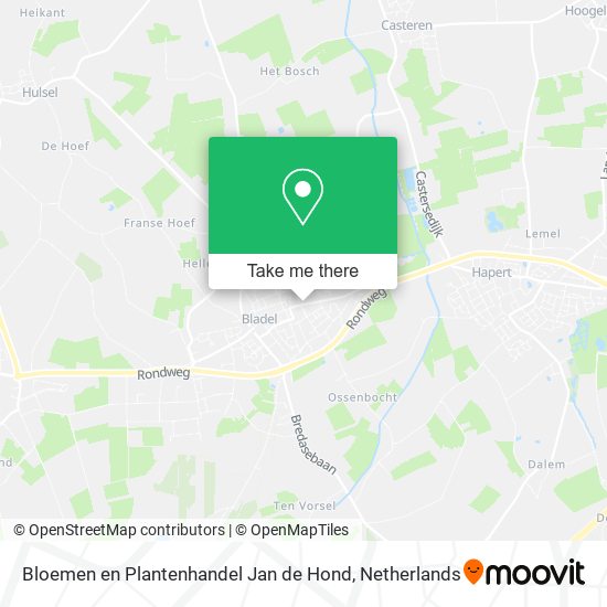 Bloemen en Plantenhandel Jan de Hond map