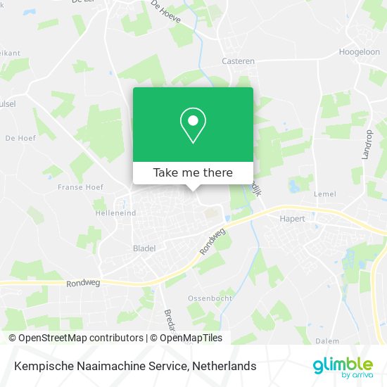 Kempische Naaimachine Service map