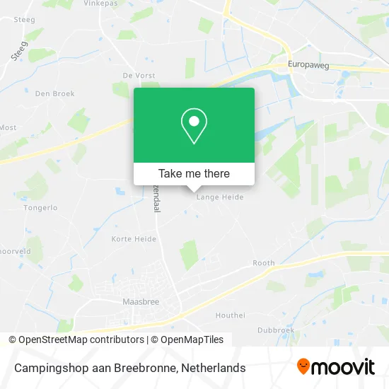 Campingshop aan Breebronne map