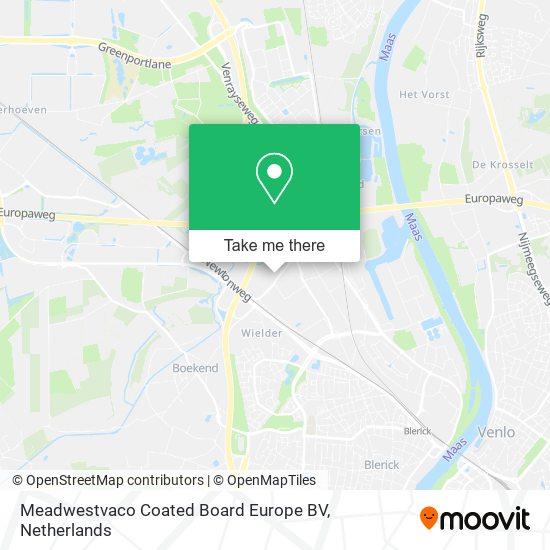 Meadwestvaco Coated Board Europe BV map