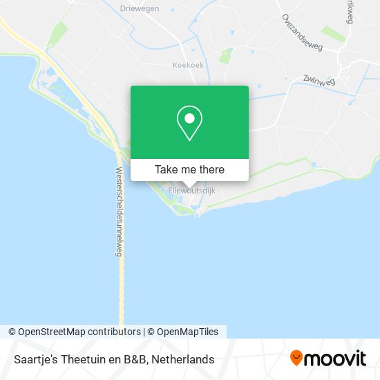 Saartje's Theetuin en B&B map