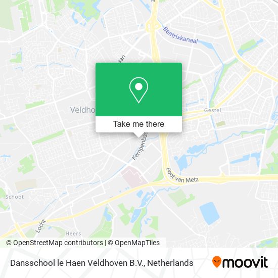 Dansschool le Haen Veldhoven B.V. map