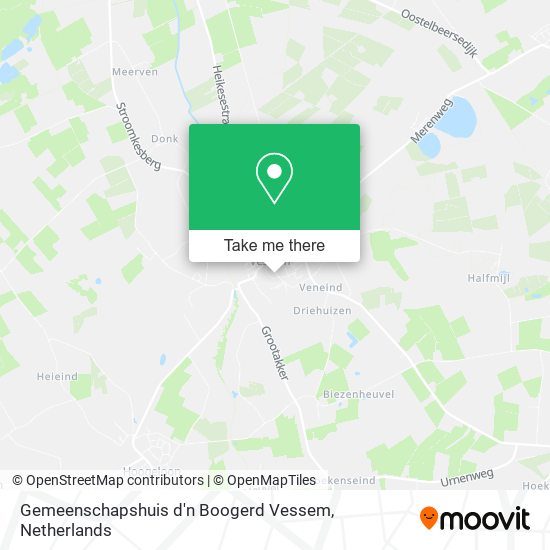 Gemeenschapshuis d'n Boogerd Vessem map