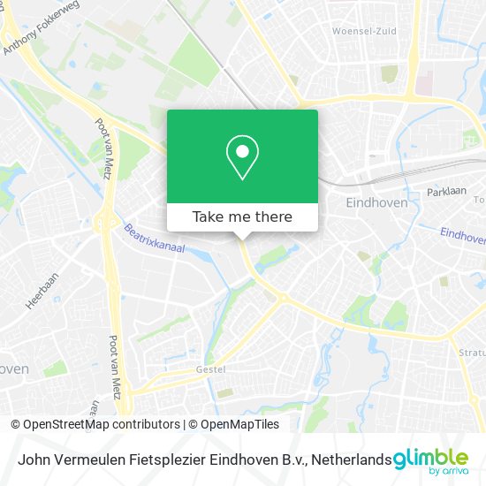 John Vermeulen Fietsplezier Eindhoven B.v. map