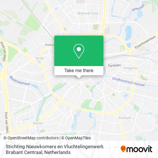 Stichting Nieuwkomers en Vluchtelingenwerk Brabant Centraal map