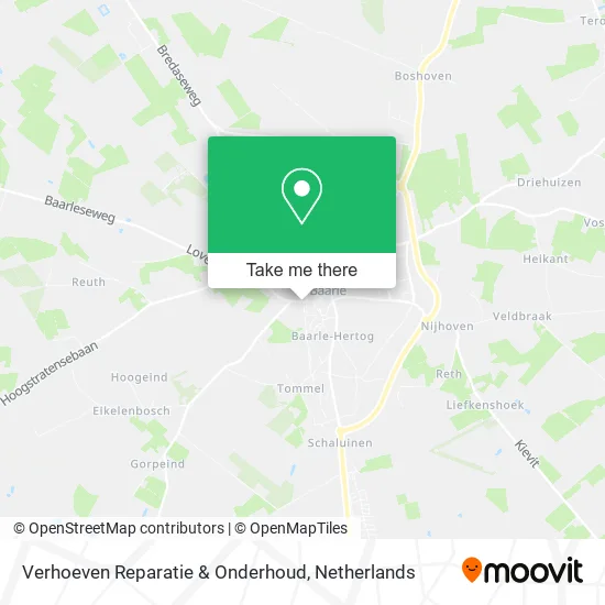 Verhoeven Reparatie & Onderhoud Karte