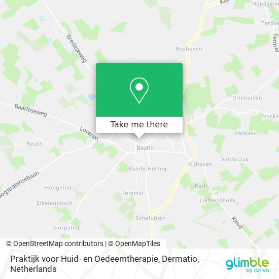 Praktijk voor Huid- en Oedeemtherapie, Dermatio map