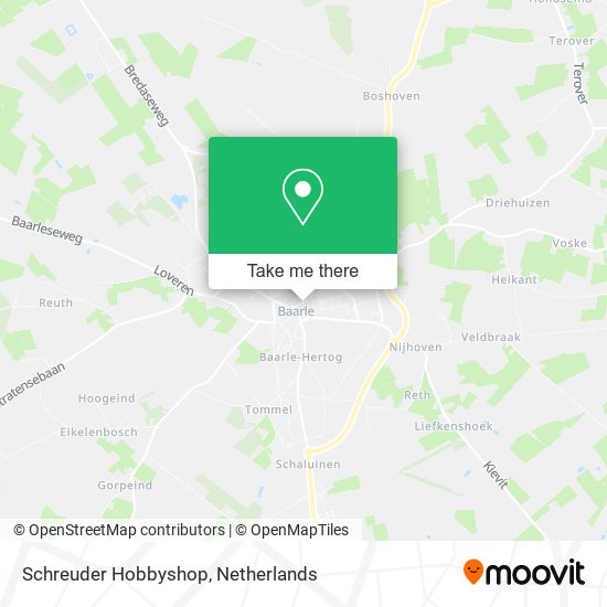 Schreuder Hobbyshop map