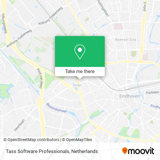 Tass Software Professionals map