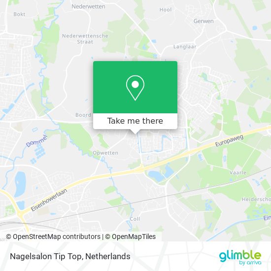 Nagelsalon Tip Top map