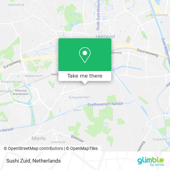 Sushi Zuid map