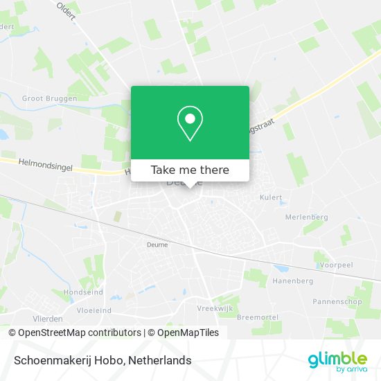 Schoenmakerij Hobo map