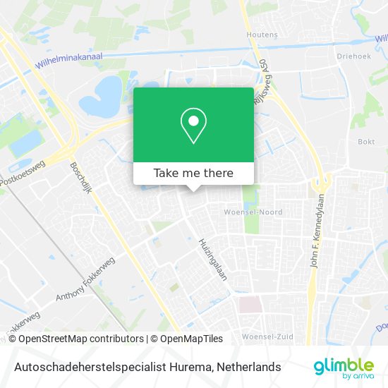 Autoschadeherstelspecialist Hurema map