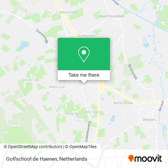 Golfschool de Haenen map