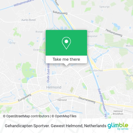 Gehandicapten Sportver. Gewest Helmond map