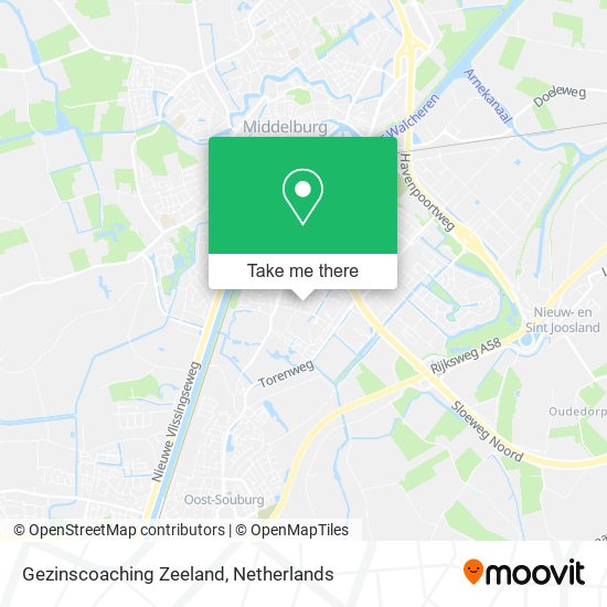 Gezinscoaching Zeeland map