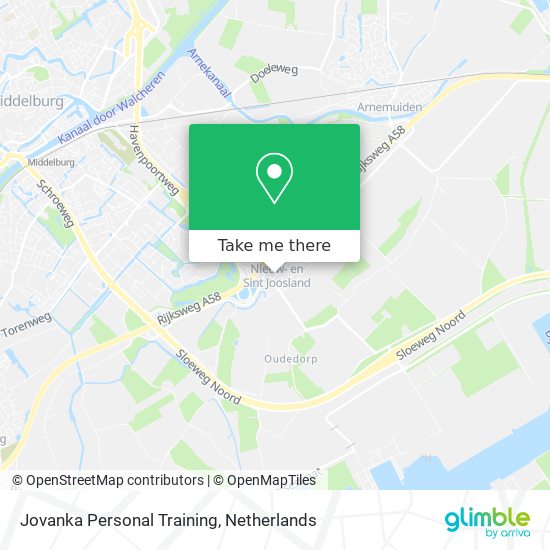 Jovanka Personal Training map