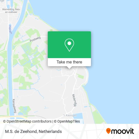 M.S. de Zeehond map