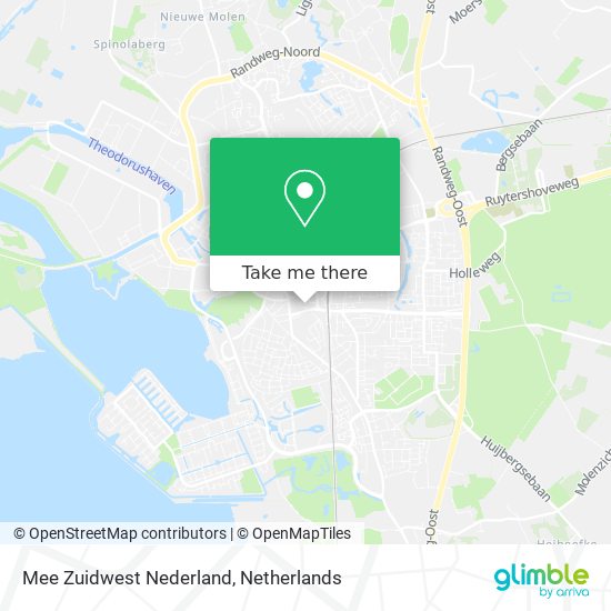 Mee Zuidwest Nederland map