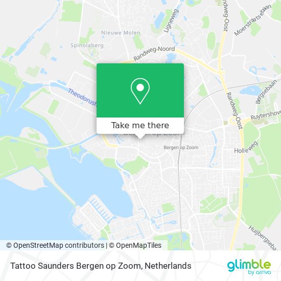 Tattoo Saunders Bergen op Zoom map