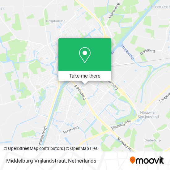 Middelburg Vrijlandstraat map