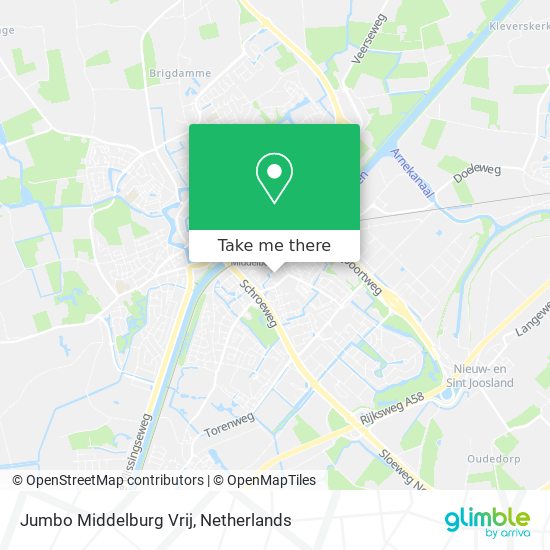 Jumbo Middelburg Vrij map