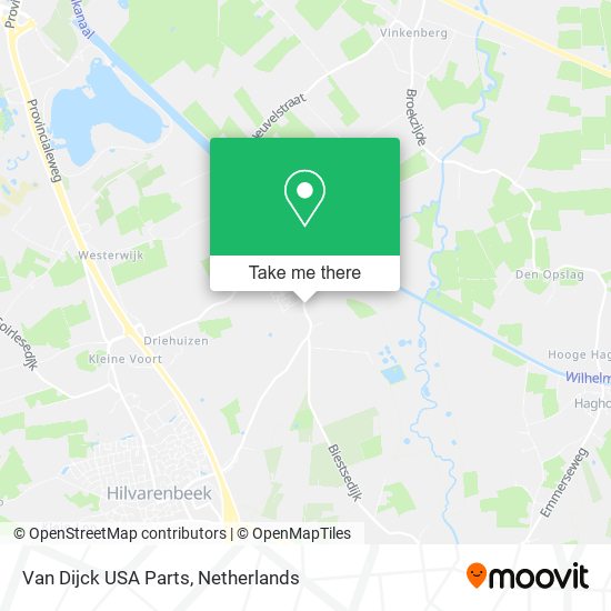 Van Dijck USA Parts map