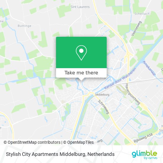 Stylish City Apartments Middelburg Karte