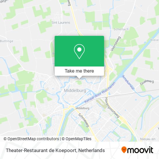 Theater-Restaurant de Koepoort Karte