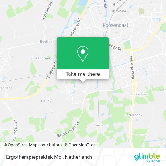 Ergotherapiepraktijk Mol map