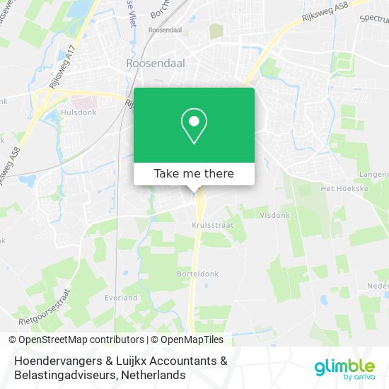 Hoendervangers & Luijkx Accountants & Belastingadviseurs map