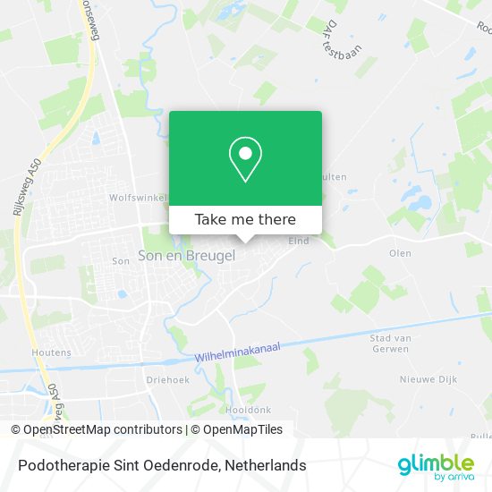 Podotherapie Sint Oedenrode map