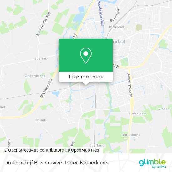 Autobedrijf Boshouwers Peter map