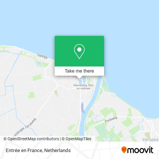 Entrée en France map