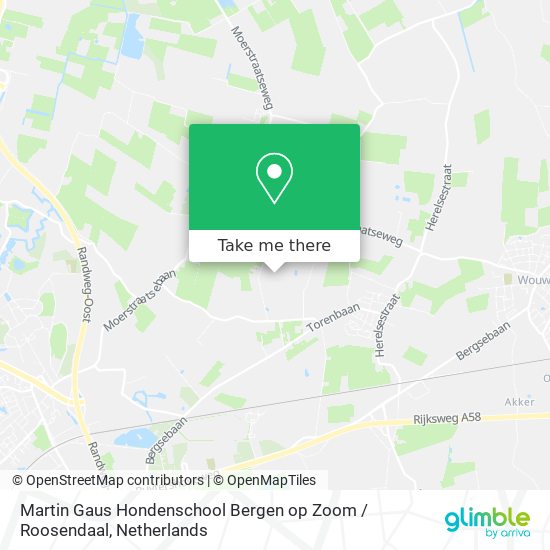 Martin Gaus Hondenschool Bergen op Zoom / Roosendaal map