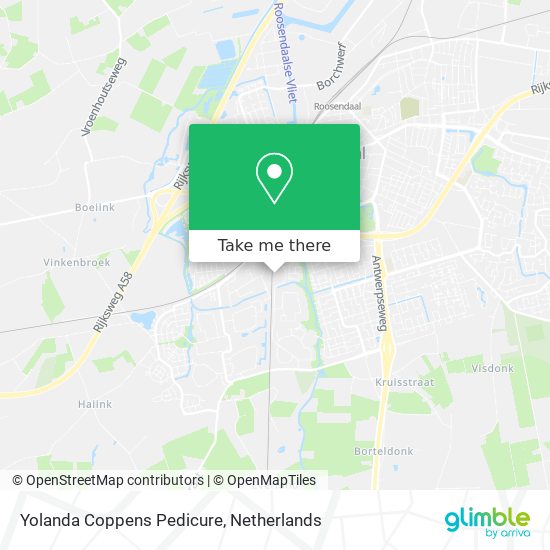 Yolanda Coppens Pedicure map