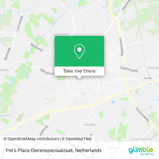 Pet's Place Dierenspeciaalzaak map