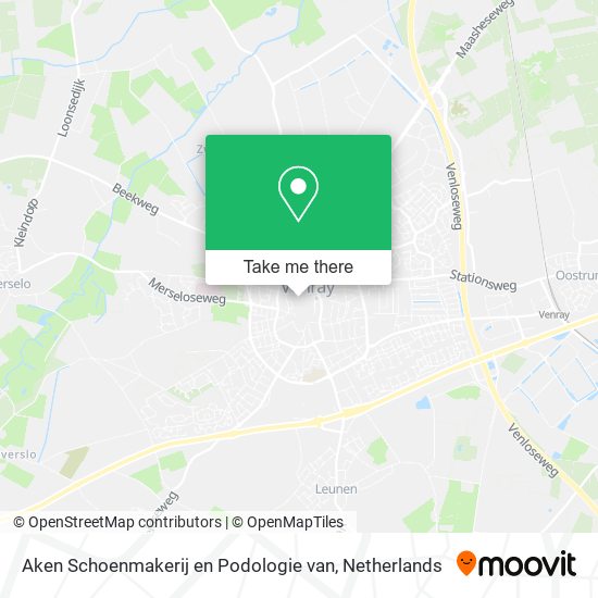 Aken Schoenmakerij en Podologie van map