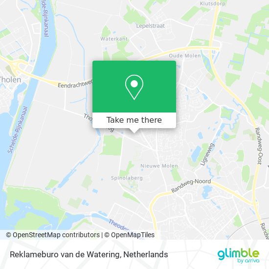 Reklameburo van de Watering map